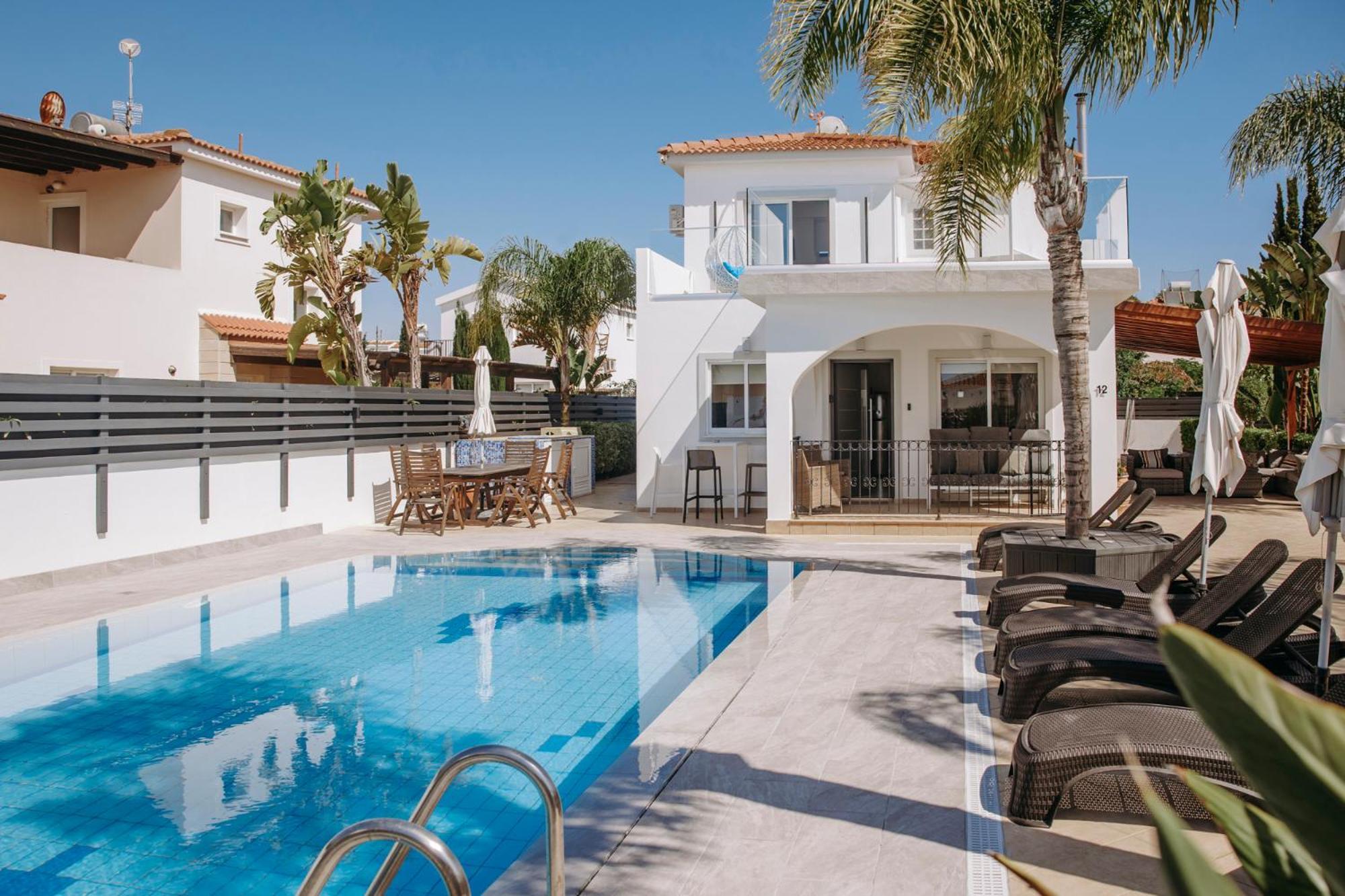 Sunset Villa Private Complex Heated Pool أيا نابا المظهر الخارجي الصورة