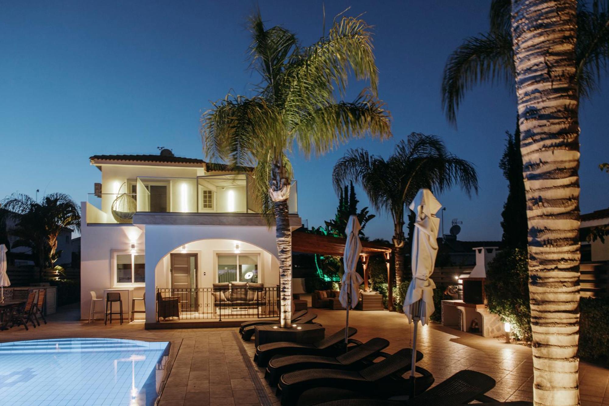 Sunset Villa Private Complex Heated Pool أيا نابا المظهر الخارجي الصورة